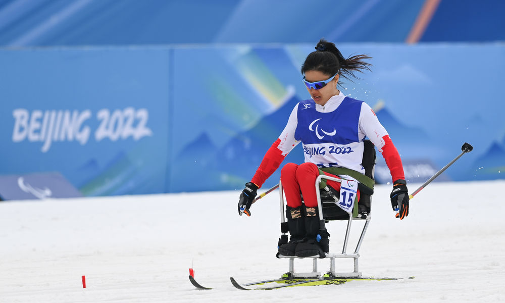 3月9日,中国选手杨洪琼在比赛中。新华社记者杨冠宇摄