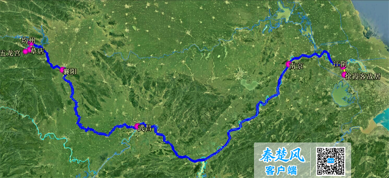徐霞客从草店上船，历经24天回到江苏江阴老家。  【资汝松   绘制】
