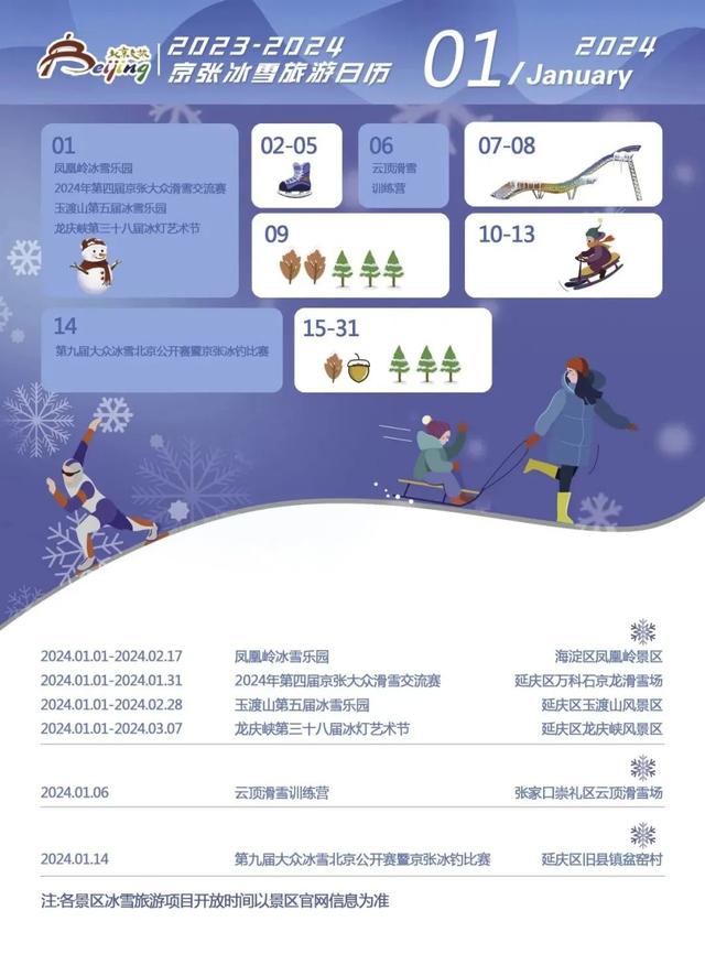 2023京张冬日滑雪嬉冰地图来了！这份冬日游玩攻略请收好