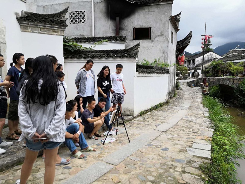 风景写生教师示范