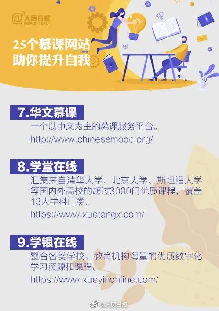 暑假充电！人民日报推荐的25个提升自我的慕课网站