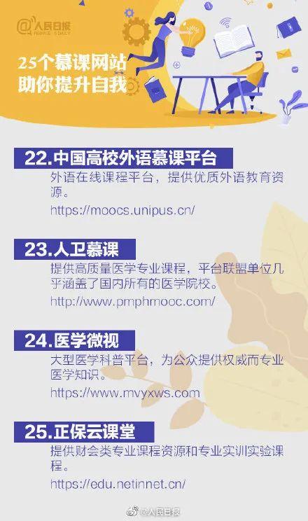 暑假充电！人民日报推荐的25个提升自我的慕课网站
