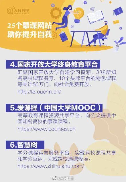 暑假充电！人民日报推荐的25个提升自我的慕课网站