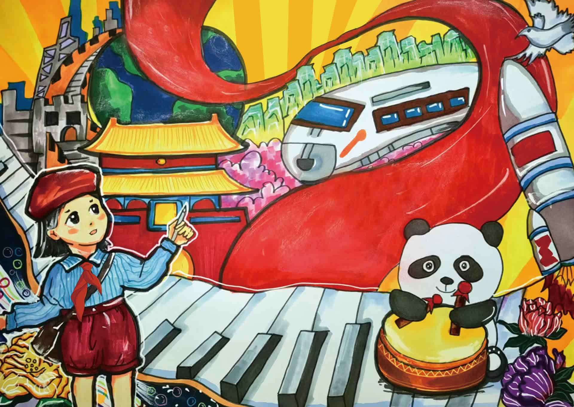 小画家作品再登太空,7幅北京青少年画作入选