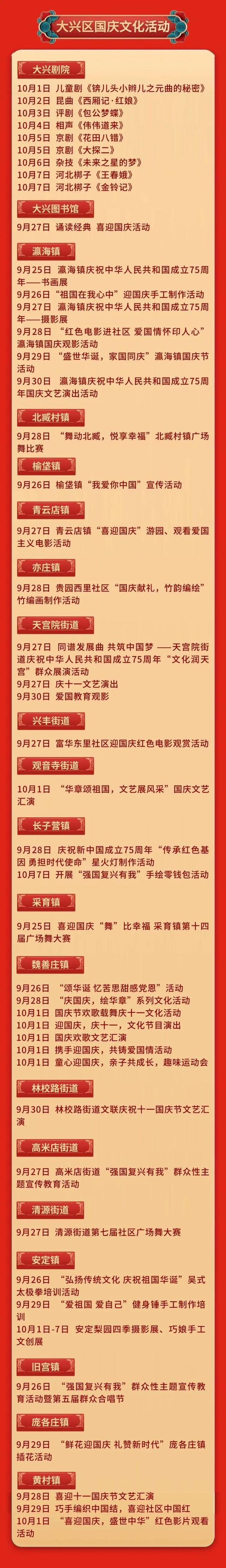 ５条！大兴国庆游玩线路新鲜出炉~｜嗨玩国庆