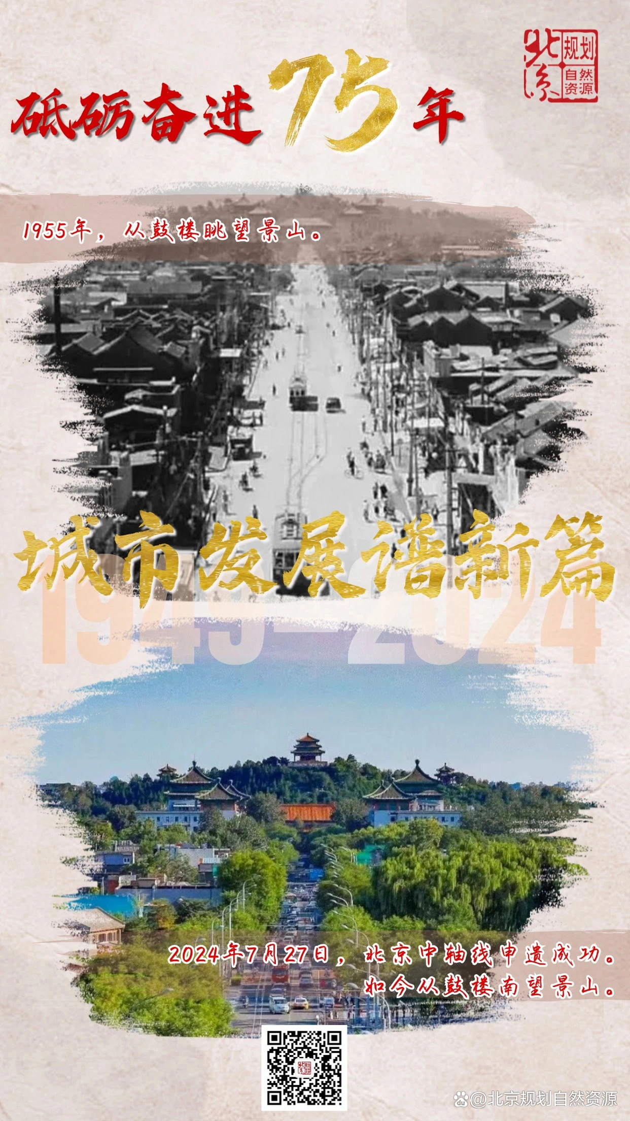 砥砺奋进75年|新老影像对比带你领略新时代北京城市发展变迁!