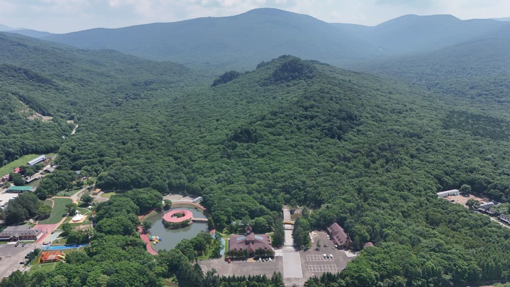 黑龙江省伊春市透龙山景区的森林景观（无人机照片）。新华社发（顾景坤摄）