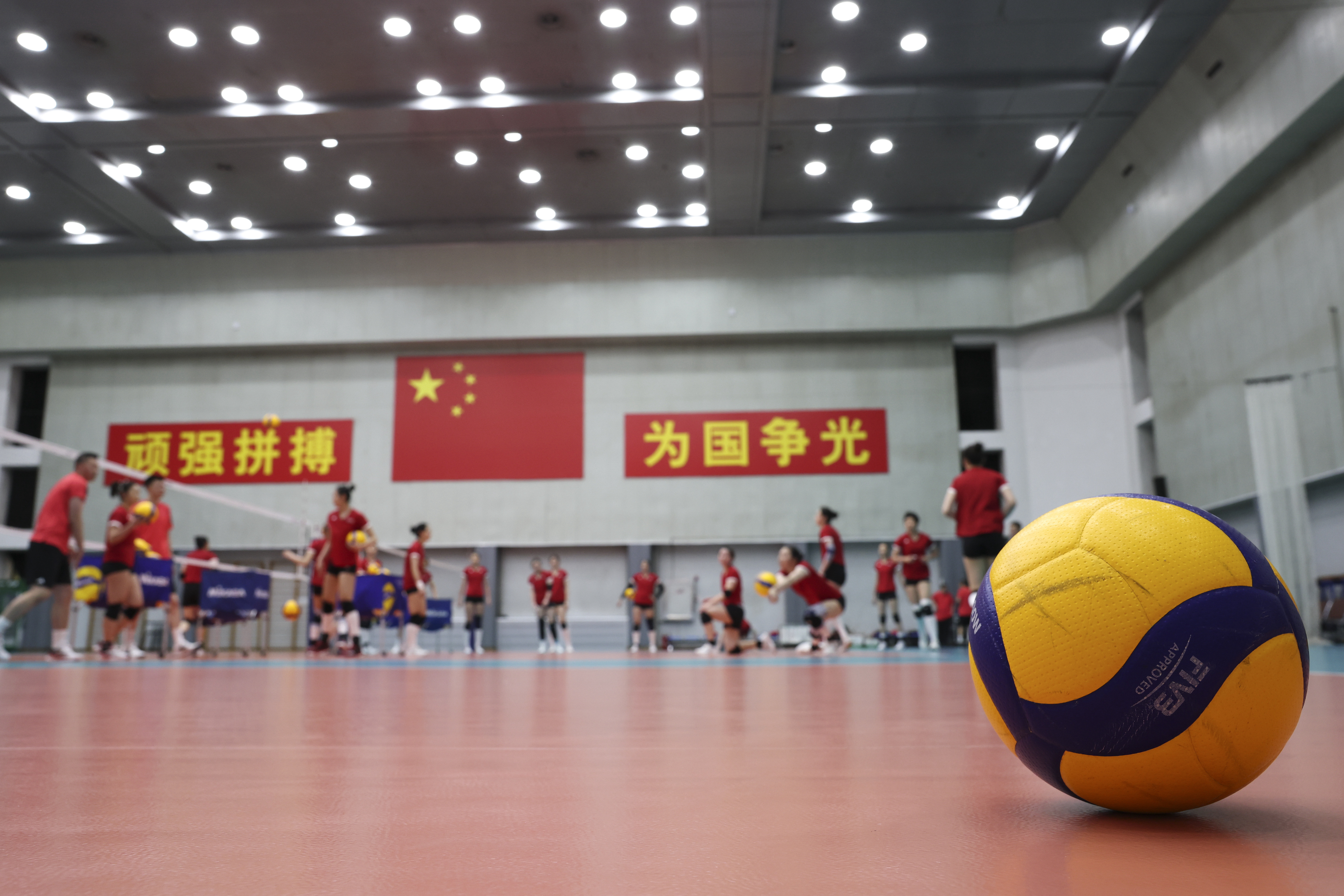 （体育）（5）排球——新一届中国女排在京举行公开训练课