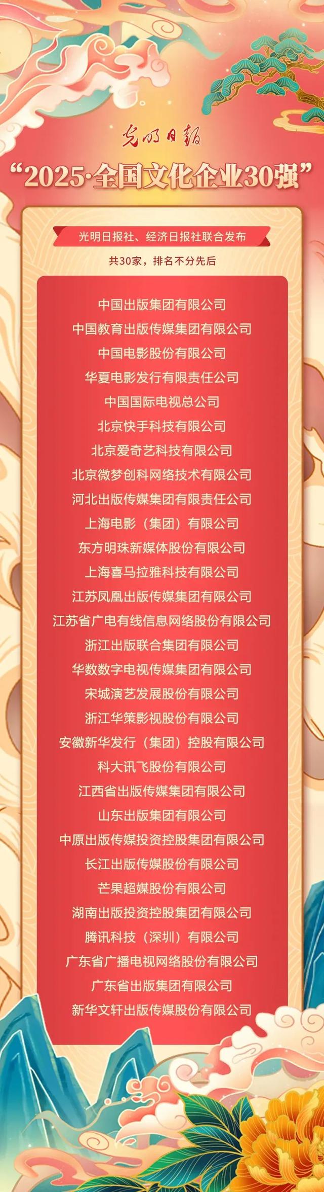 速看！4家京企入选“全国文化企业30强”及“成长性30强”